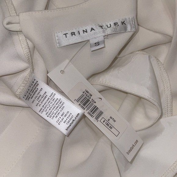 Trina Turk Ayako Twist Yoke keyhole blouse. - Picture 4 of 4